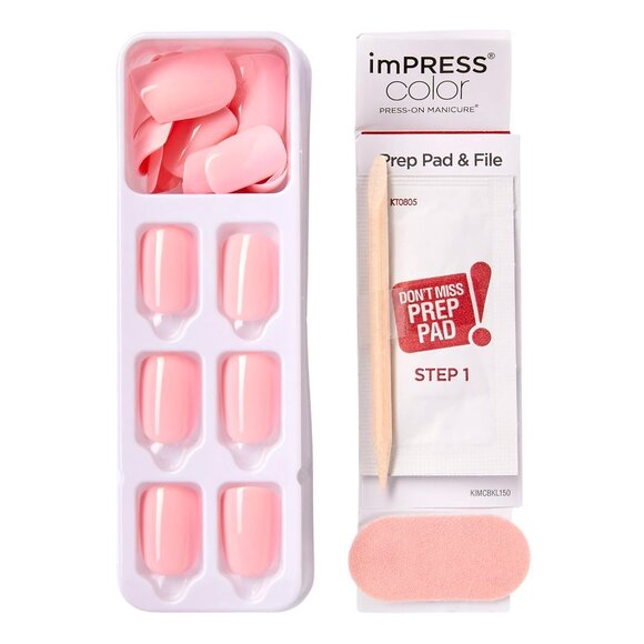 KISS ImPRESS Press-On Manicure Dolce Pink / Short - Picture 3 of 4